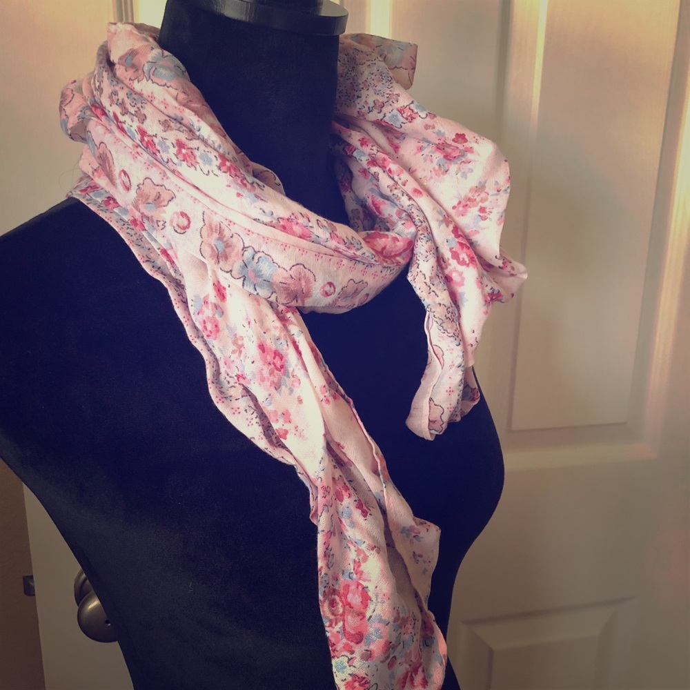 Pink flowery scarf 🧣 from Marcus Adler New York